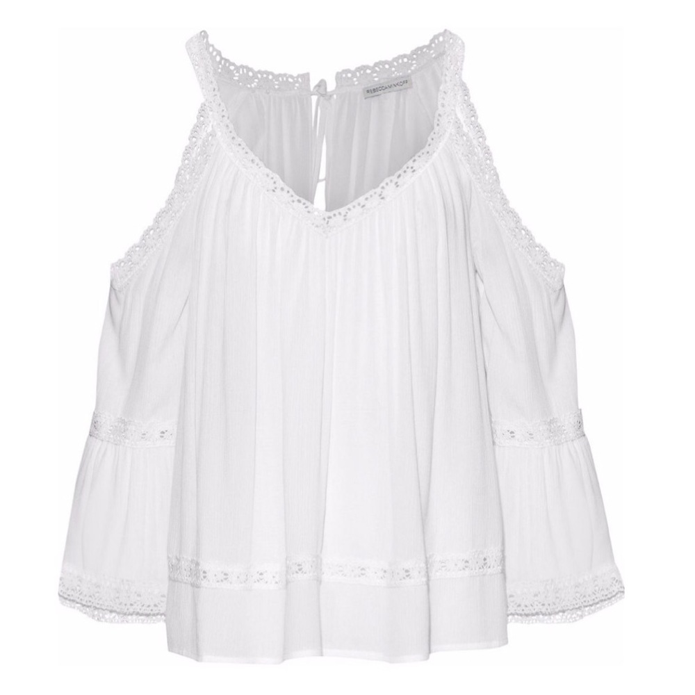 Rebecca Minkoff Cold Shoulder eyelet blouse